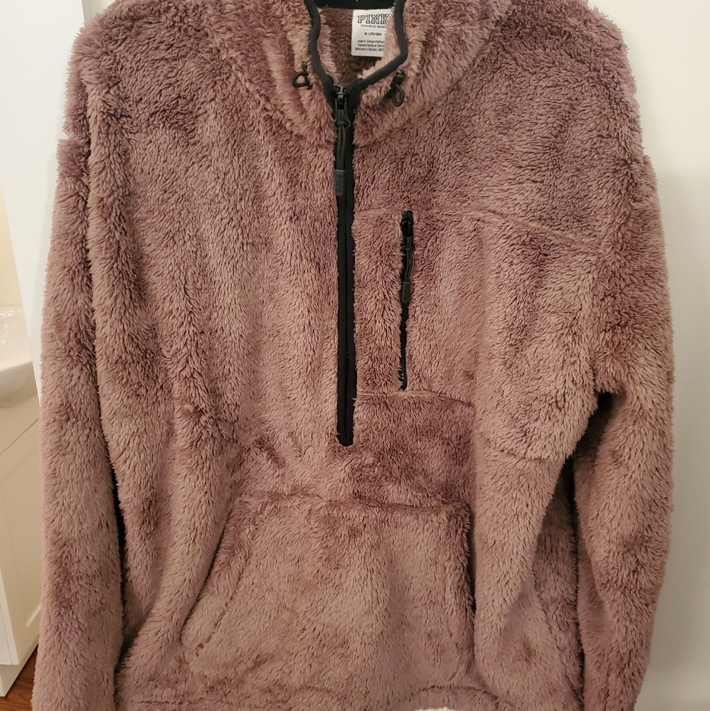 PINK sweater with half zip